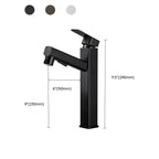 Bathroom Vessel Faucet Swivel Spout Single Handle Faucet with Pull-Out Spray Head