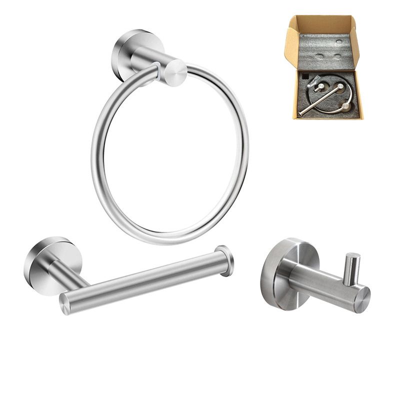 Stainless Steel Bathroom Set 3-piece Modern Style Simple Bathroom Accessories Set