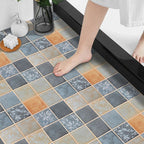 Modern Vinyl Floor Planks Grid Pattern Peel and Stick Vinyl Plank Flooring