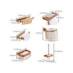 6-piece Bathroom Accessory Set Vintage Brass Bath Hardware Set