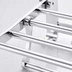 Chrome/Black Classic Bathroom Accessory Set Modern Bath Shelf/Towel Bar & Paper Holder