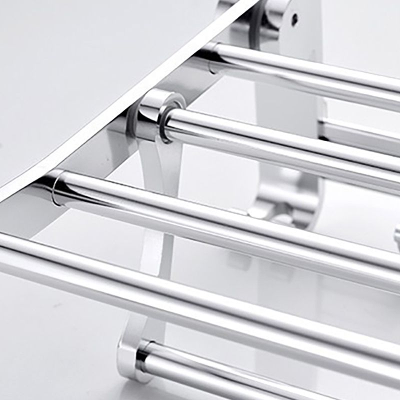 Chrome/Black Classic Bathroom Accessory Set Modern Bath Shelf/Towel Bar & Paper Holder