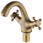 Glam Style Copper Tub Faucet Low Arc Deck Mounted Tub Faucet Set