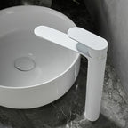 Bathroom Sink Faucet Lever Handle Brass Monochrome Bathroom Faucet