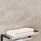 Metal and acrylic bathroom accessories as a single piece or in a set in black