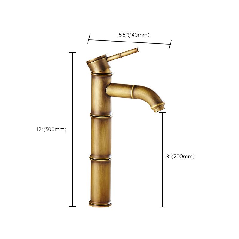 Country style single hole basin faucet with a lever handle