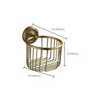 Worn Brass Traditional Bathroom Set with Bath Shelf/Paper Holder & Towel Bar