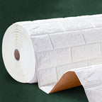 Modern wall-ceiling element for sticking with 3D embossing in white