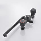 Modern Bathtub Faucet Trim Black Wall Mounted Swivel Spout with Hand Shower