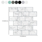 Peel and Stick Tiles Rectangular Stain Resistant PVC Subway Peel and Stick Tiles for the Kitchen
