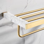 Marble & Brass Bathroom Accessories Set Golden Bathroom Accessories Kit