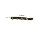 Contemporary Bath Accessories Set Black & Golden Bath Shelf/Towel Bar