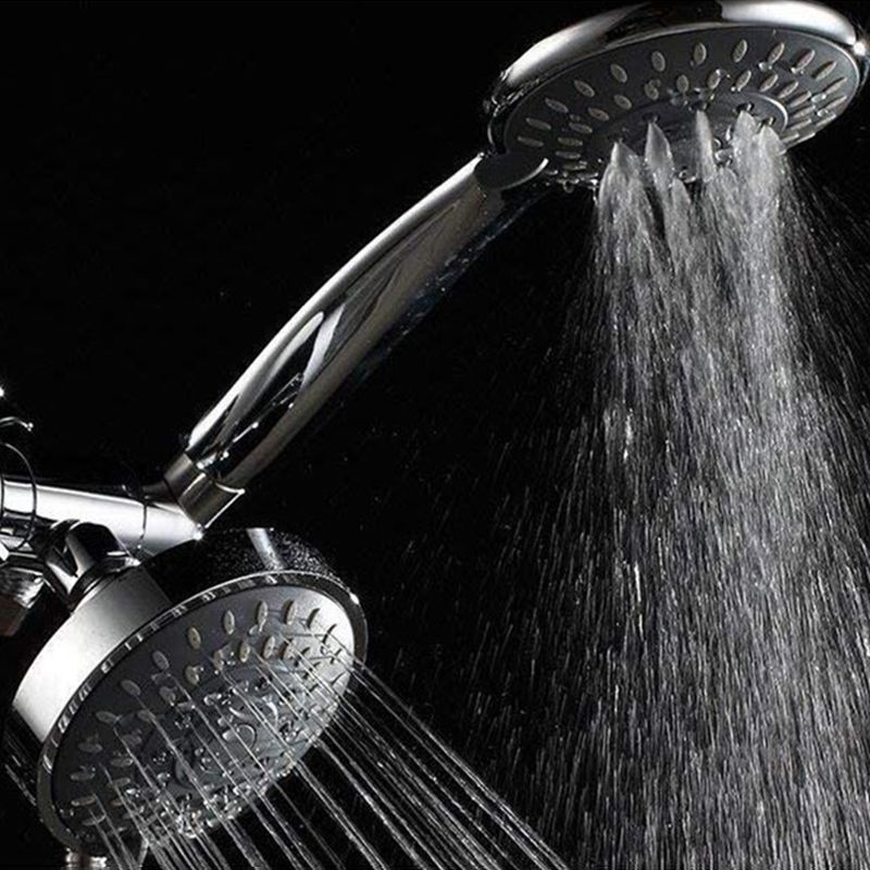 Modern Style Shower Heads Dual Wall Mounted Round Metal Dual Shower
