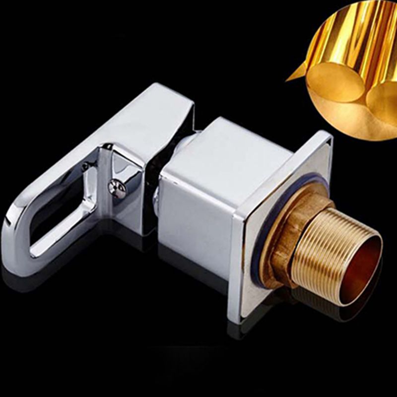 Chrome Bath Faucet Trim with Lever Handle Deck Mounted Bathtub Faucet