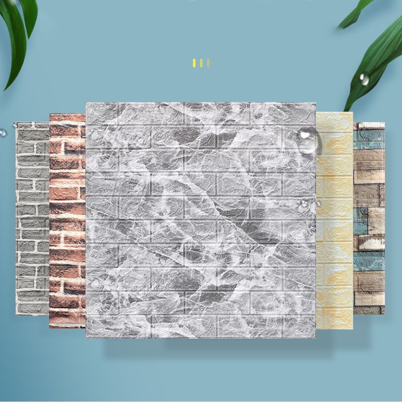 3D embossing interior wall panel self-adhesive square wall panel