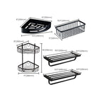 Traditional Bathroom Accessories Hardware Set in Black Metal