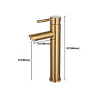 1-Handle Gold Nickel Wide-Running Faucet Single Hole Lever Sink Faucet with Drain