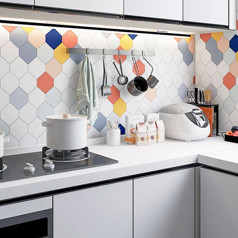 Modern Peel and Stick backsplash tiles plastic wallpaper for kitchen backsplash