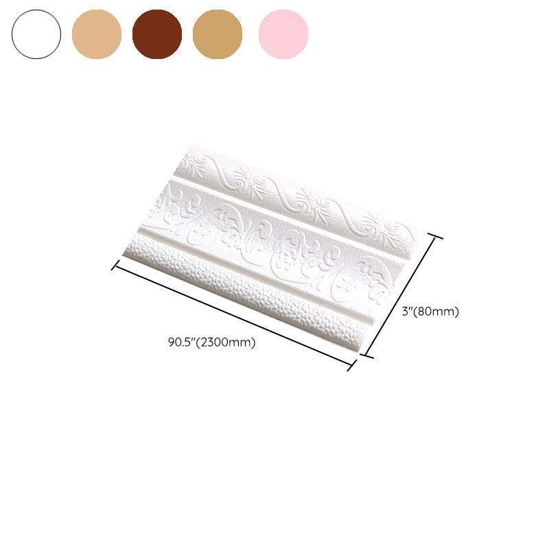 Modern Baseboards 3D Embossing Baseboard PVC Stereo Base Set of 1