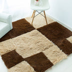 Basic carpet tiles solid color long pile square bedroom carpet tiles