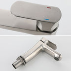 Square 1-Handle Basin Faucet 1 Hole Basin Faucet