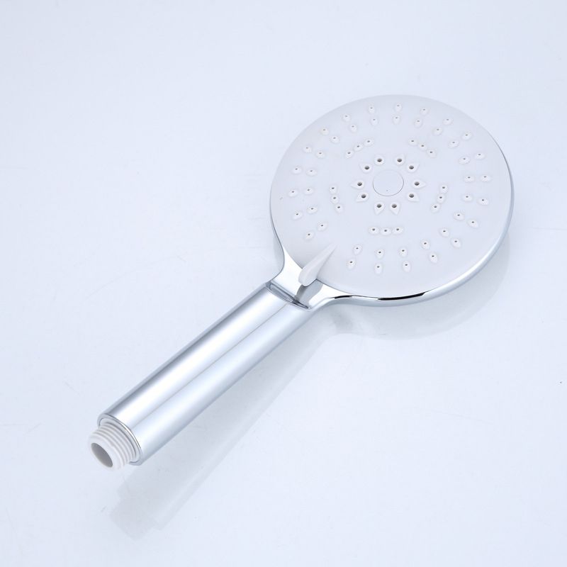 Silver Shower Head Combo Metal Modern 5 Spray Pattern Shower Heads