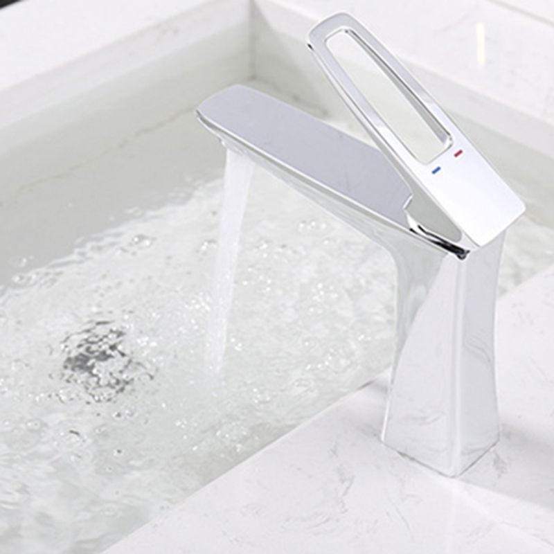 Glam Vessel Sink Faucet Brass Lever Handles with Drain Assembly Sink Mixer