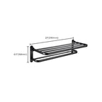Modern Classic Bathroom Hardware Set Matte Black Bathrobe/Towel Bar & Bathroom Shelf