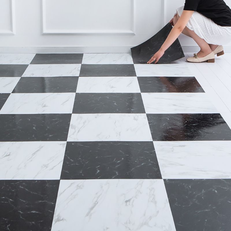 Modern fabric look plastic floor water-repellent square edge floor tiles