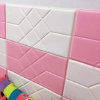 3D Embossed Foam Wall Panel Living Room Waterproof Wall Panel