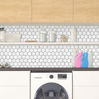 Peel-and-Stick Tiles Hexagonal Waterproof PVC Peel & Stick Mosaic Tile for Shower