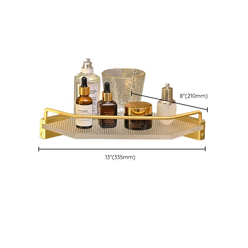 Metal and acrylic bathroom accessories as a single piece or in a set in gold