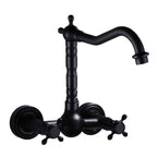 Traditional Wall Mounted Metal Bathtub Filler Low Arc Waterfall Bathroom Faucet