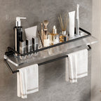 Contemporary Black Metal Bathroom Accessories Single Piece or as Set