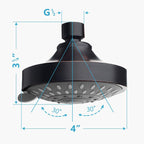 Round metal shower head Traditional adjustable spray pattern shower head