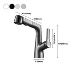 Modern 1-Lever Sink Faucet Round Basin Faucet Brass