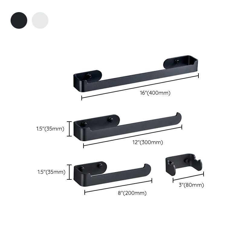 Aluminum Alloy Bathroom Set 4-Piece Modern Style Bathroom Hardware Set