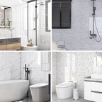 Single Tile Peel and Stick Back Splash Modern Style Bathroom Peel and Stick Back Splash