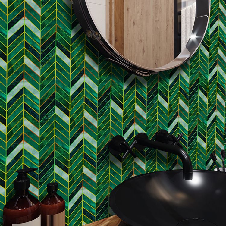 Polygon Peel and Stick Splash Guard Tile PVC Mosaic Peel and Stick Tile for the Kitchen