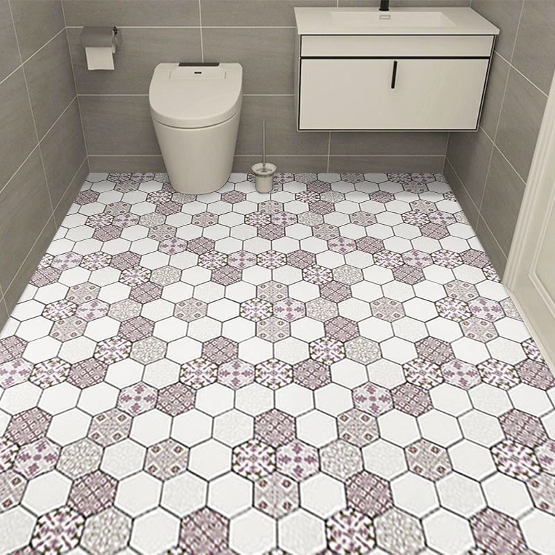 Modern PVC Flooring Self-adhesive Geometrically Printed Low Gloss Vinyl Floor Planks