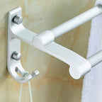 Silver Contemporary Bathroom Hardware Set Stainless Steel Aluminum Bathroom Set