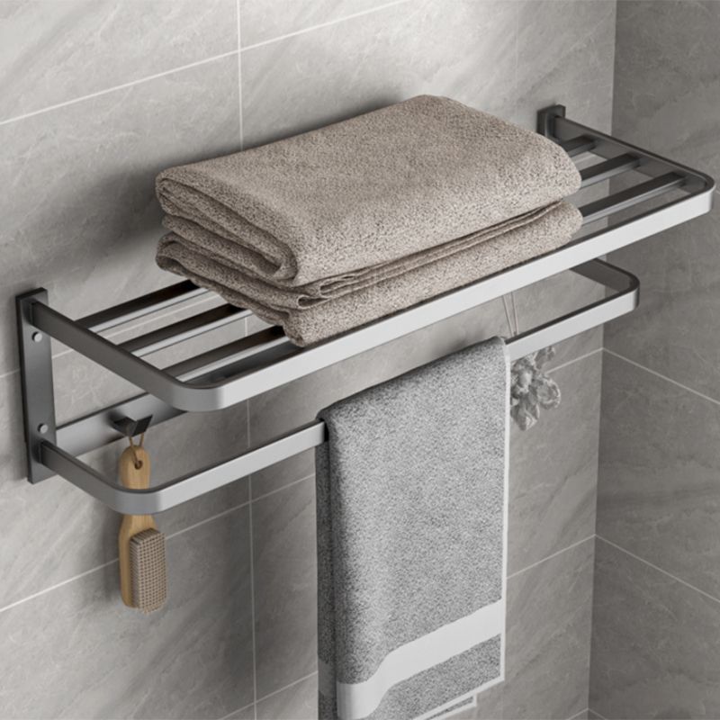 Modern Gray Bathroom Accessory Kit Paper Holder Bath Shelf Bathroom Hardware Set