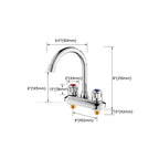 Modern Center Set Mixer Tap Chrome 2 Knob Handles Swivel Spout Basin Mixer Tap