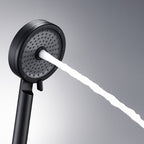 Matt Black Hand Shower Modern 3-Stream Round Wall Mounted Hand Shower