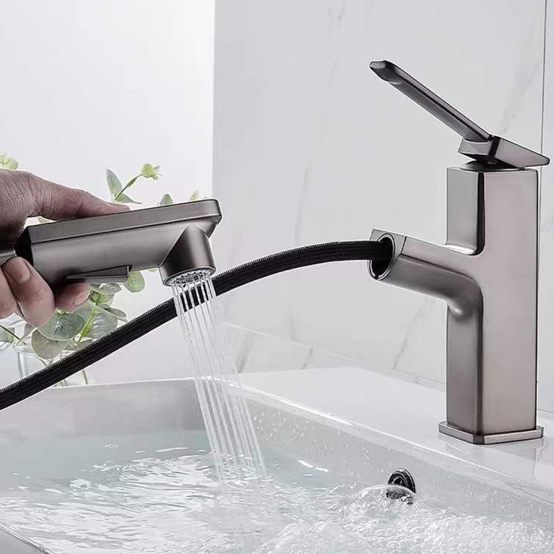 Contemporary Container Faucet Lever Handles Low Arc Copper Container Faucet