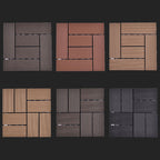 Modern plastic wood laminate deck outdoors, mold-resistant laminate