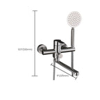 Wall-mounted metal bathtub filling low arch swivel bathtub mixer