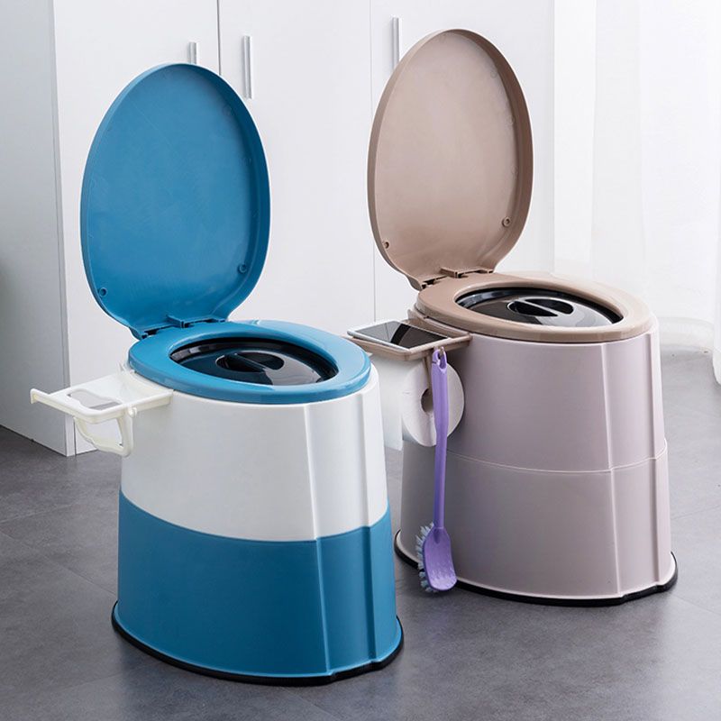 Modern Flush Toilet Plastic Round Floor Mounted Toilet Bowl for Bathroom