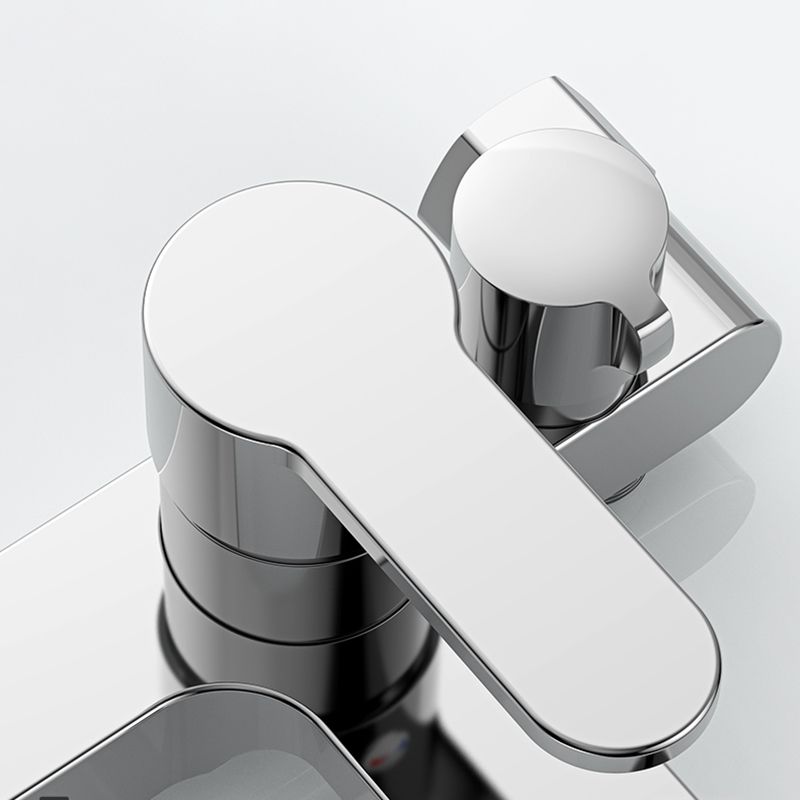 Single Lever Bath Mixer 2 Holes Wall Mounted Hand Shower Low Arc Tub Filler