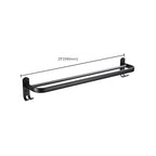 Modern Classic Bathroom Hardware Set Matte Black Bathrobe/Towel Bar & Bathroom Shelf